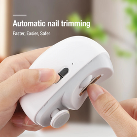 2 IN 1 Electric Nail Clipper Cutter With LED Light Automatic Nail Grinder Trimmer For Baby Adult Rechargeable Manicure Tools