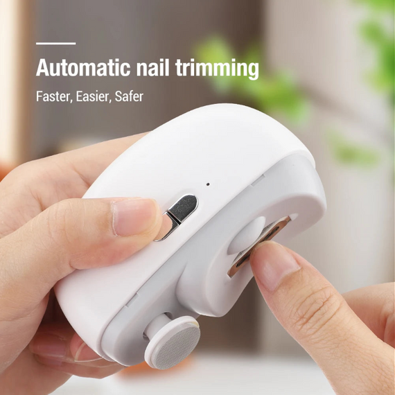 2 IN 1 Electric Nail Clipper Cutter With LED Light Automatic Nail Grinder Trimmer For Baby Adult Rechargeable Manicure Tools